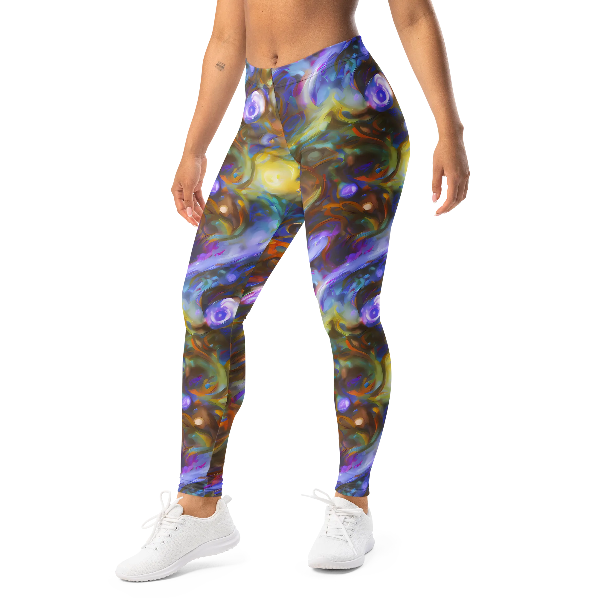 Iridescent Rapture on Leggings — Left Front