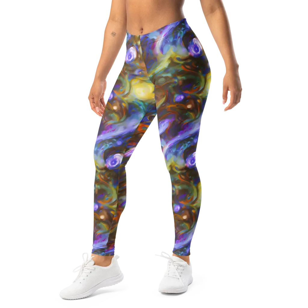 Iridescent Rapture on Leggings — Left Front