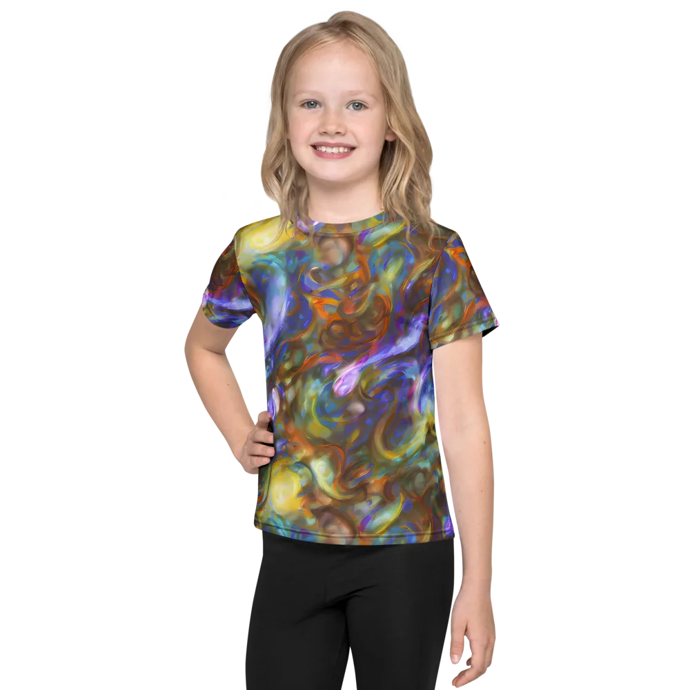 Iridescent Rapture on Kids Crew Neck T-Shirt — Front