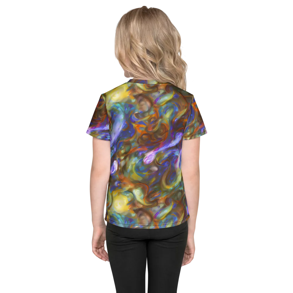 Iridescent Rapture on Kids Crew Neck T-Shirt — Back