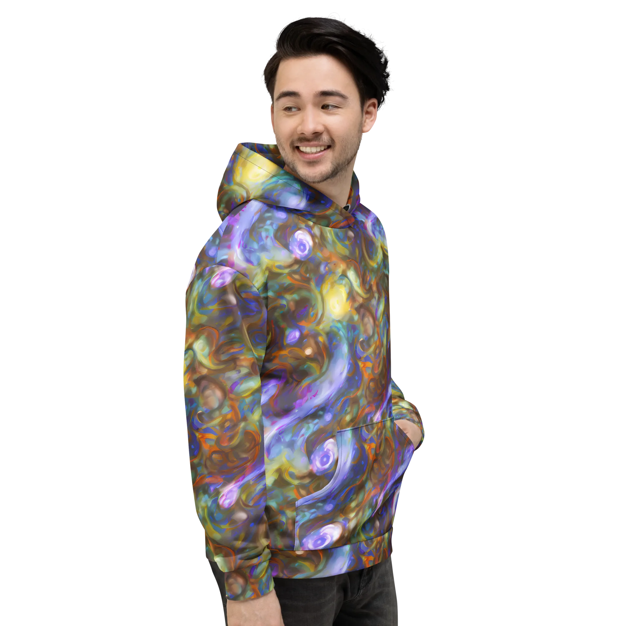 Iridescent Rapture on Hoodie — Right