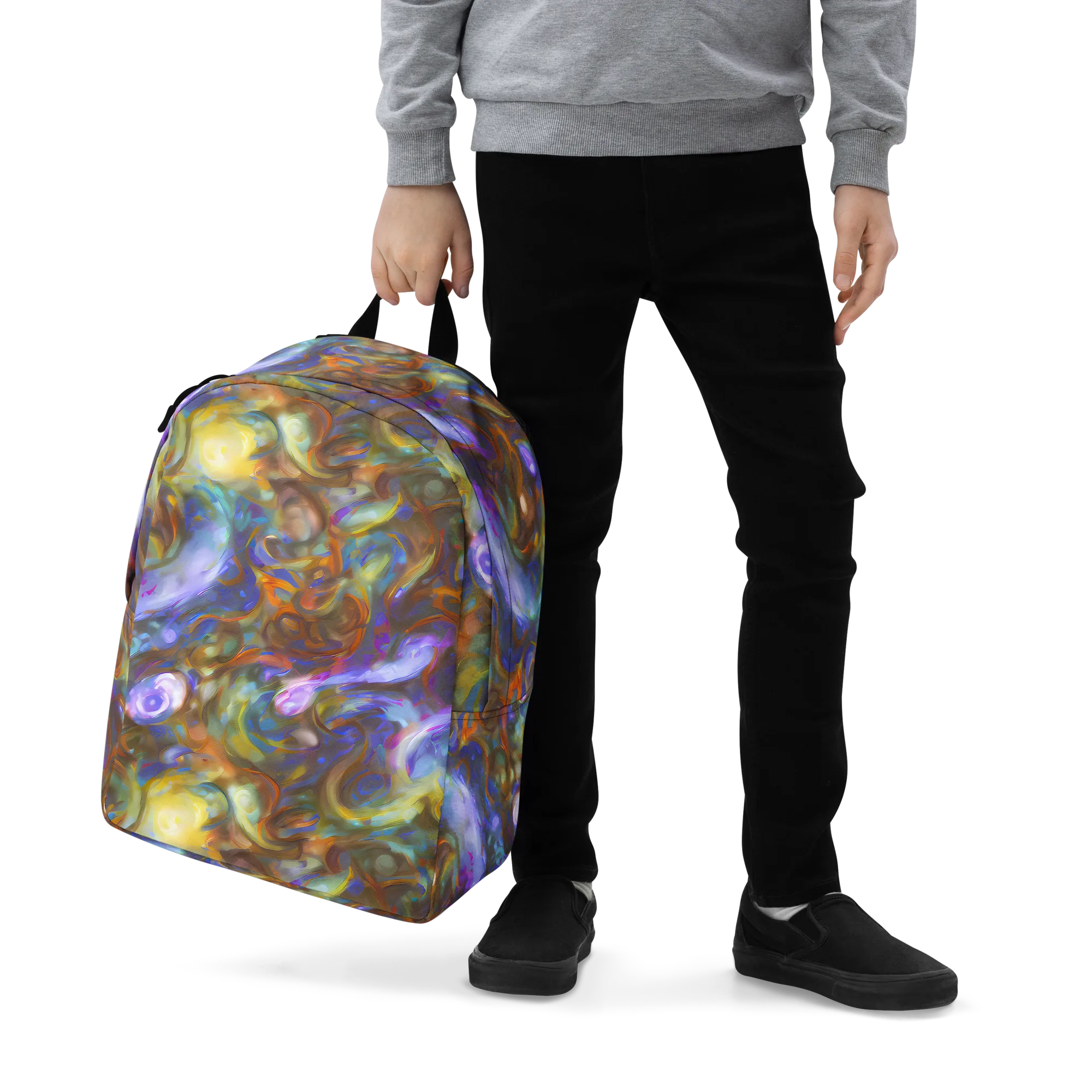 Iridescent Rapture on Minimalist Backpack — Zoomed-in