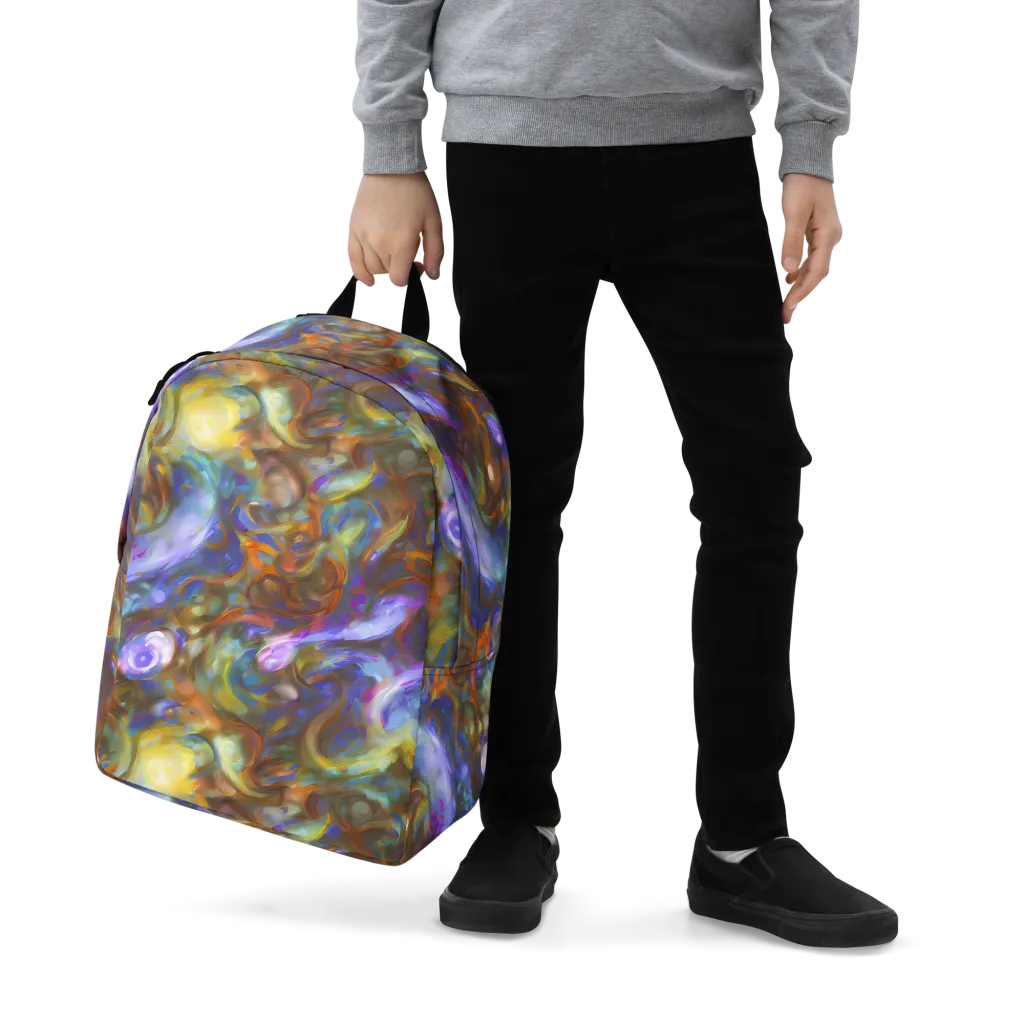 Iridescent Rapture on Minimalist Backpack — Zoomed-in