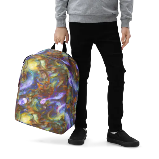 Iridescent Rapture on a Minimalist Backpack