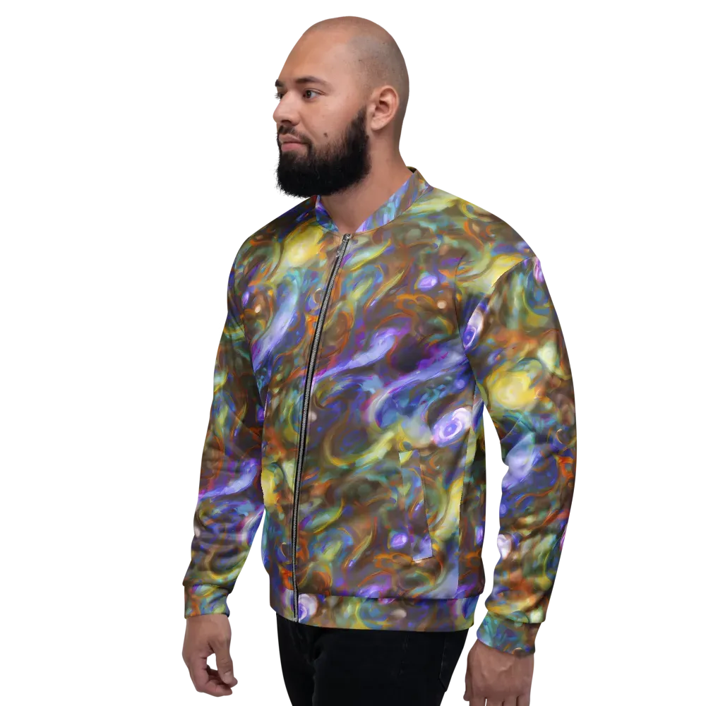 Iridescent Rapture on Bomber Jacket — Left