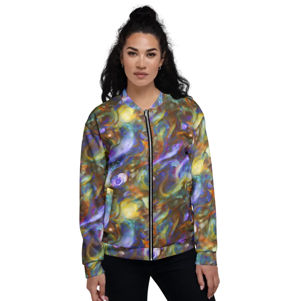 Iridescent Rapture on Bomber Jacket — Front