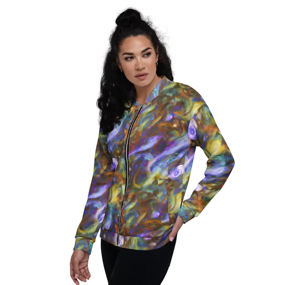 Iridescent Rapture on Bomber Jacket — Left
