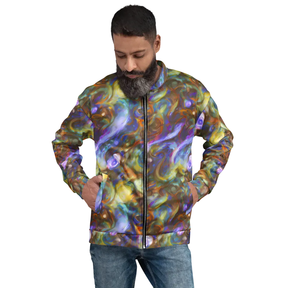 Iridescent Rapture on Bomber Jacket — Front