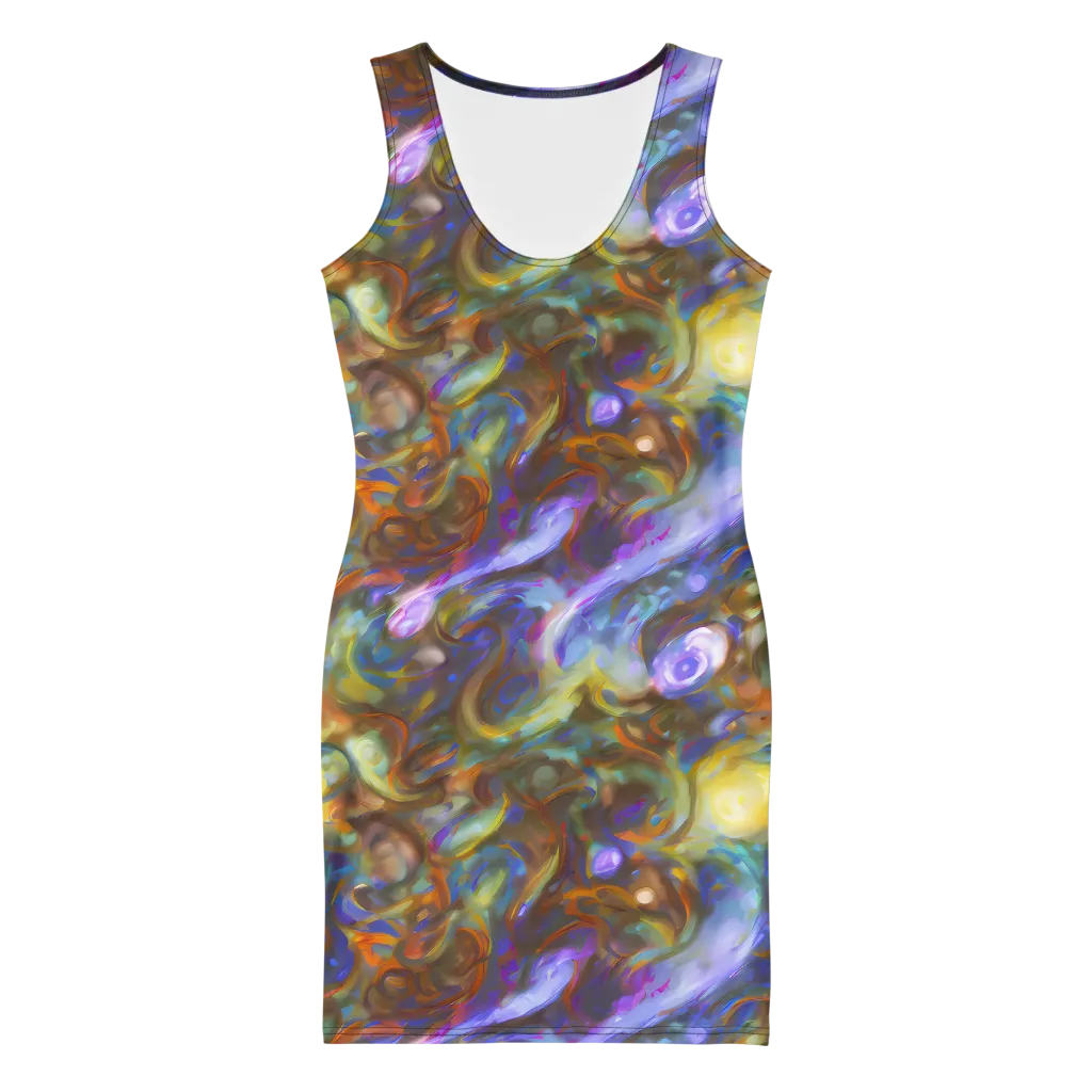 Iridescent Rapture on Bodycon Dress — Front