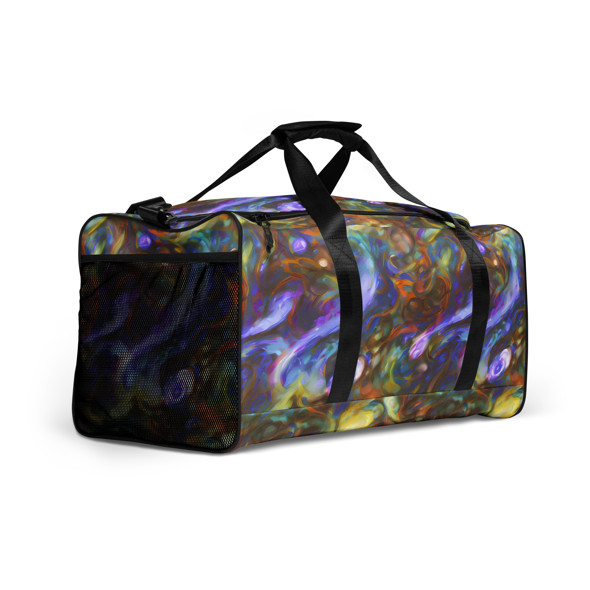 Iridescent Rapture on Duffle Bag — Right Front