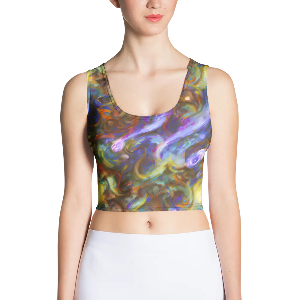Iridescent Rapture on Crop Top — Front