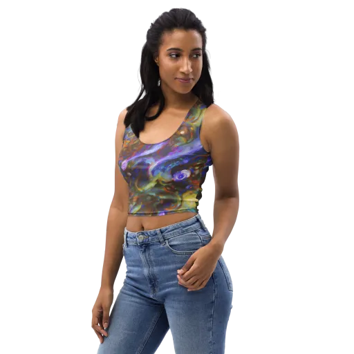 Iridescent Rapture on a Crop Top