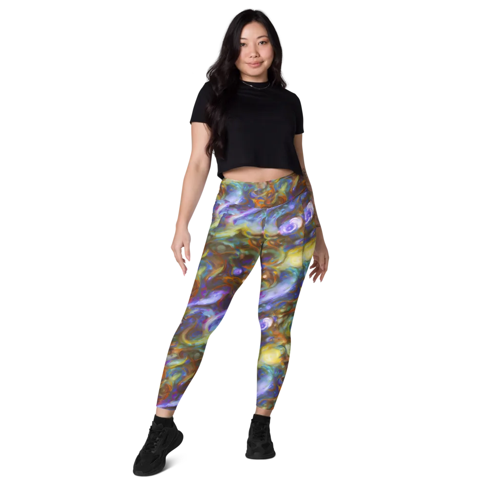 Iridescent Rapture on Leggings with Pockets — Front
