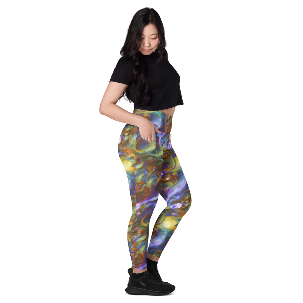 Iridescent Rapture on Leggings with Pockets — Right
