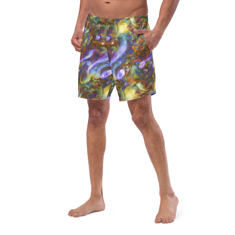 Iridescent Rapture on Swim Trunks — Left Front