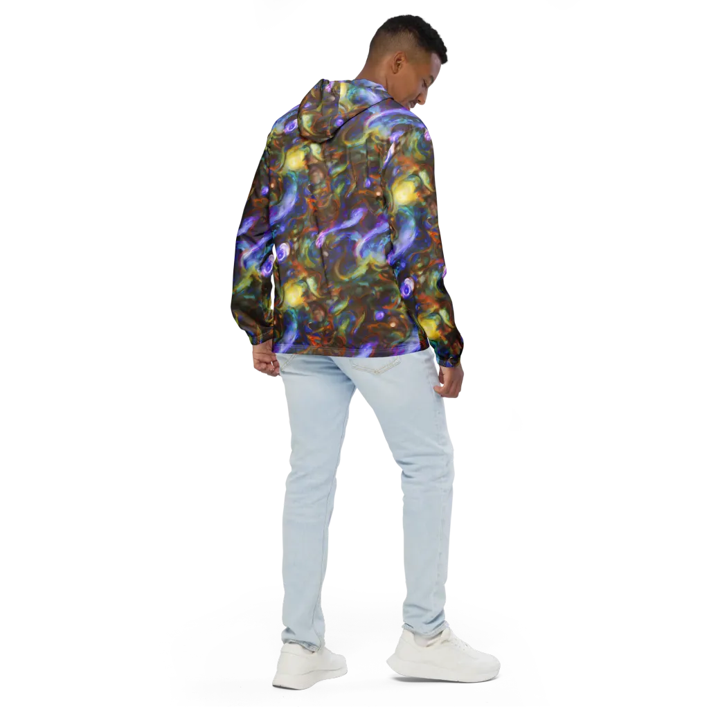 Iridescent Rapture on Men's Windbreaker — Back