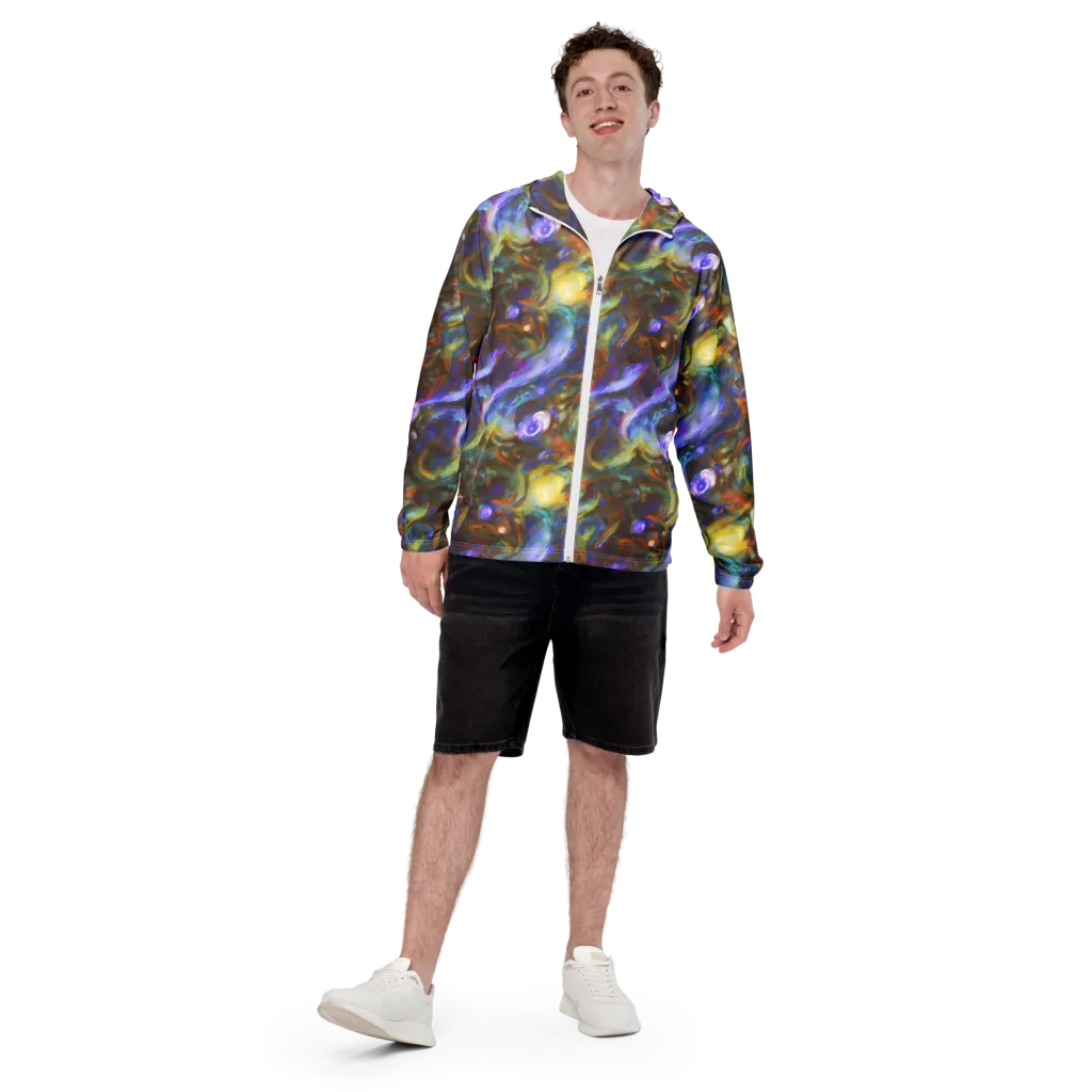 Iridescent Rapture on Men's Windbreaker — Front