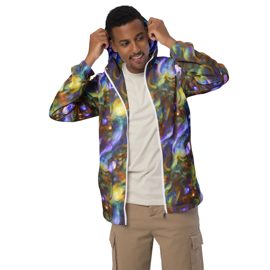 Iridescent Rapture on Men's Windbreaker — Front