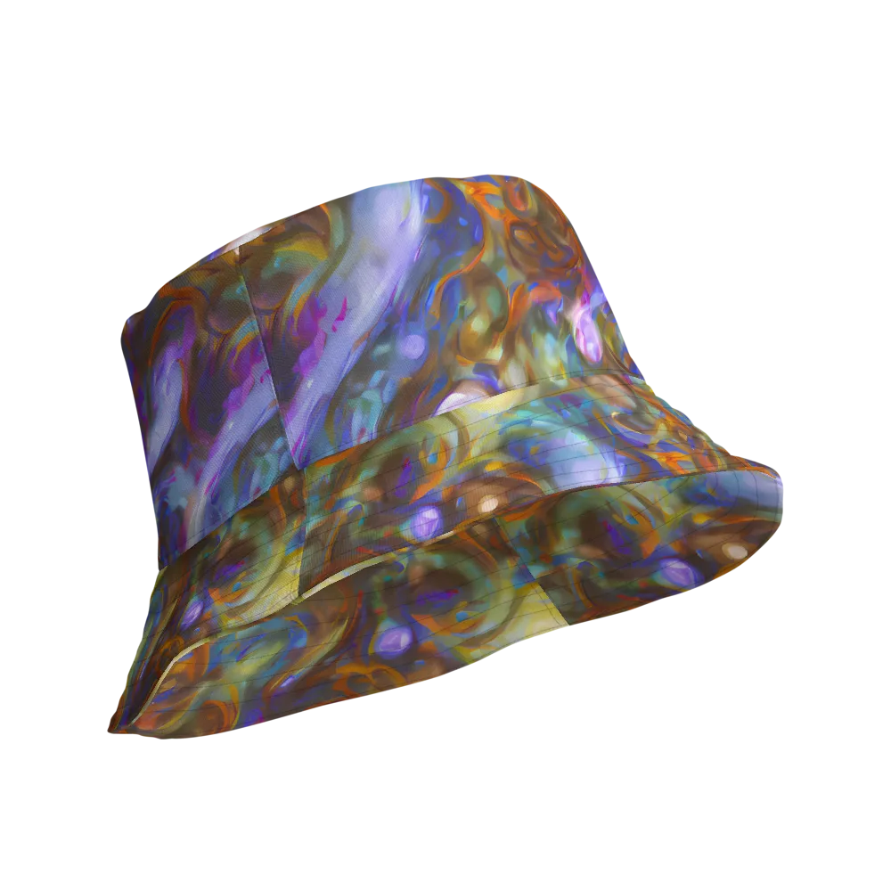 Iridescent Rapture on Reversible Bucket Hat — Product details Outside