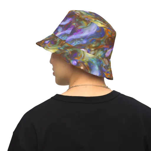 Iridescent Rapture on a Reversible Bucket Hat