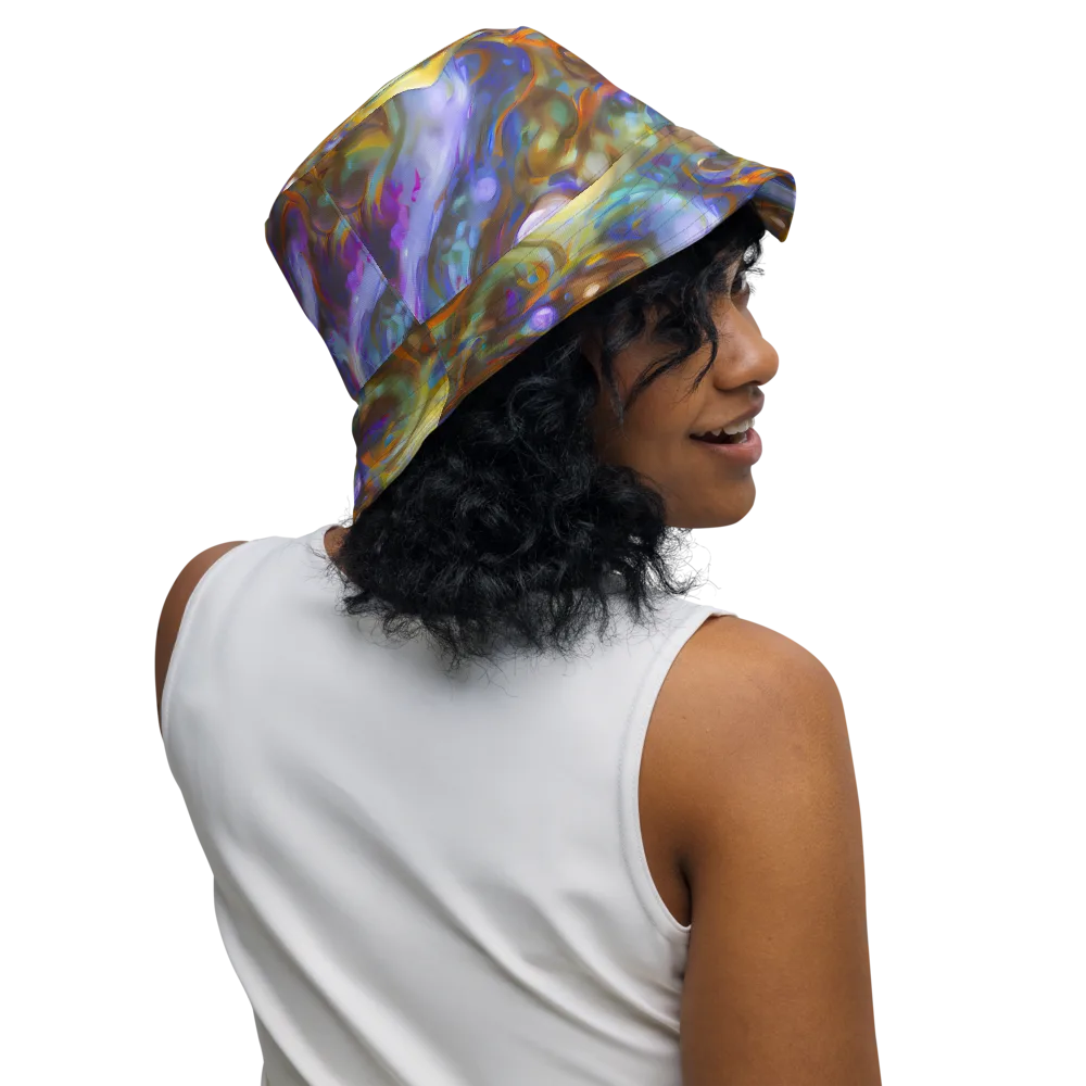 Iridescent Rapture on Reversible Bucket Hat — Right Outside