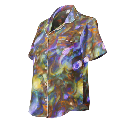 Iridescent Rapture on a Women's Short Sleeve Pajama Top