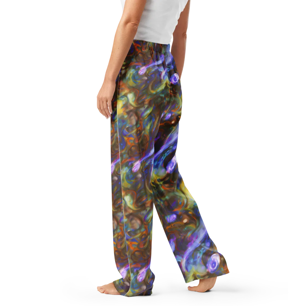 Iridescent Rapture on Women's Pajama Pants — Left