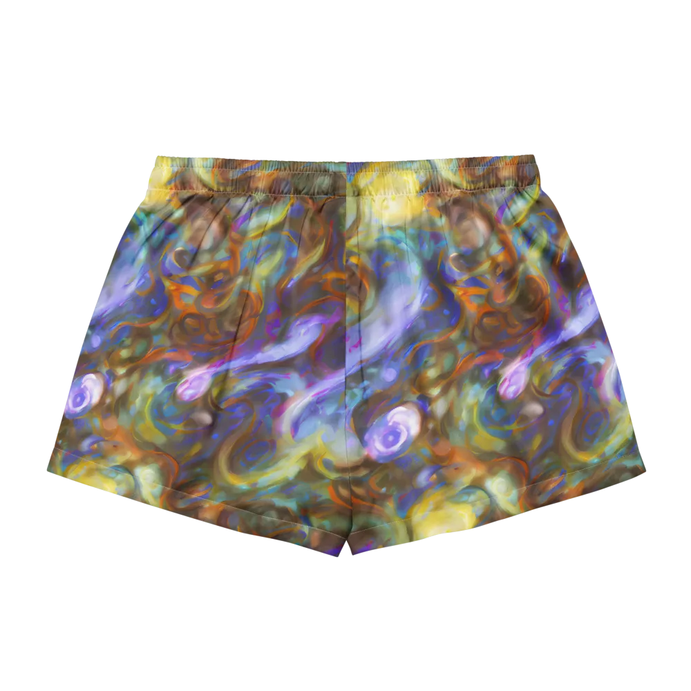 Iridescent Rapture on Women's Pajama Shorts — Back