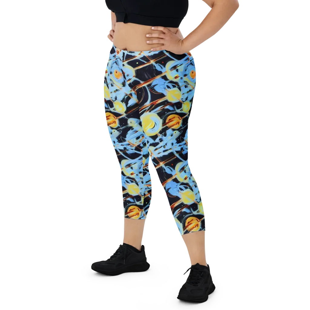 Nova Mosaic on Capri Leggings — Front