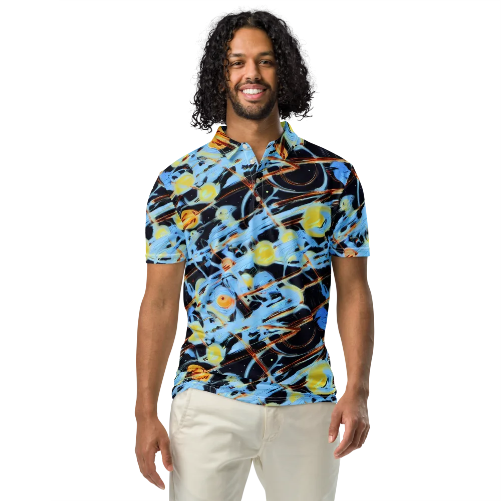 Nova Mosaic on Men's Slim Fit Polo Shirt — Front