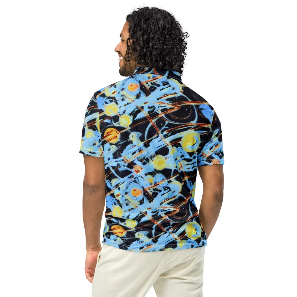 Nova Mosaic on Men's Slim Fit Polo Shirt — Back