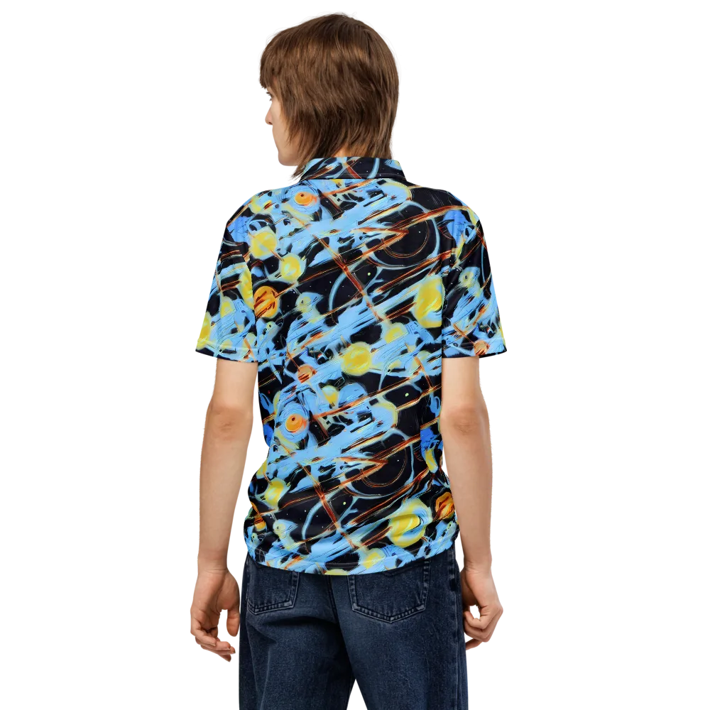 Nova Mosaic on Men's Slim Fit Polo Shirt — Back