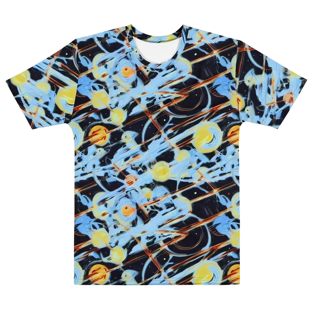 Nova Mosaic on Men's Cotton Crew Neck T-Shirt — Front