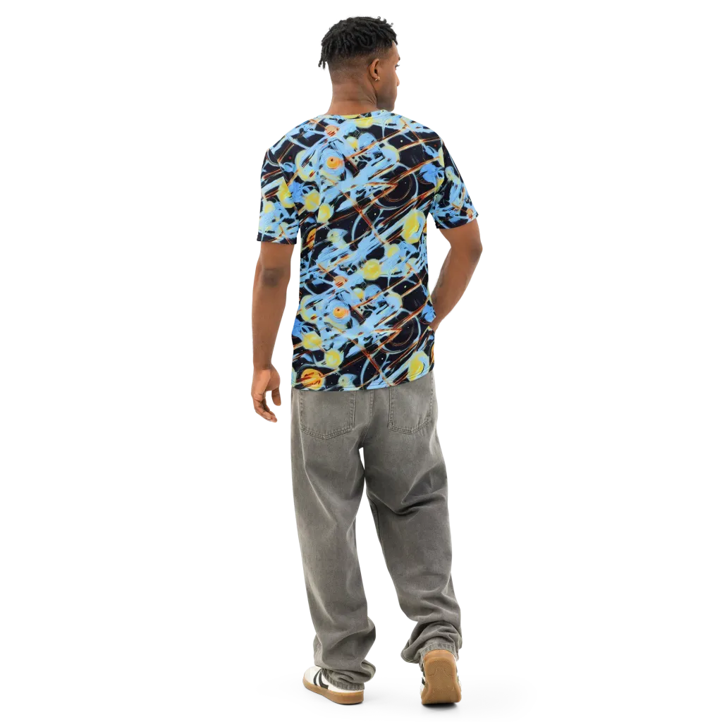 Nova Mosaic on Men's Cotton Crew Neck T-Shirt — Back
