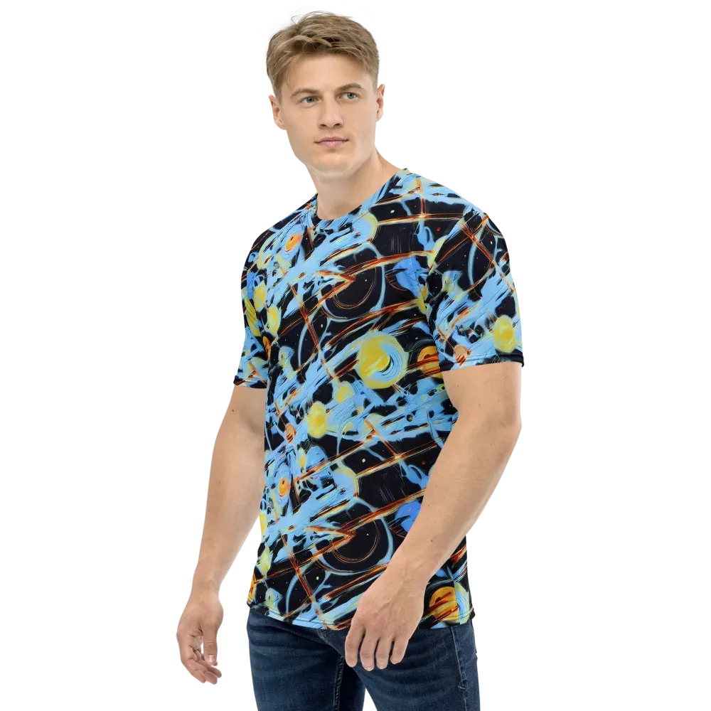Nova Mosaic on Men's Crew Neck T-Shirt — Left