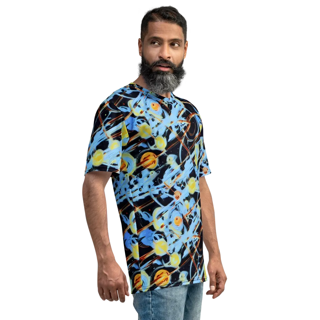 Nova Mosaic on Men's Crew Neck T-Shirt — Right