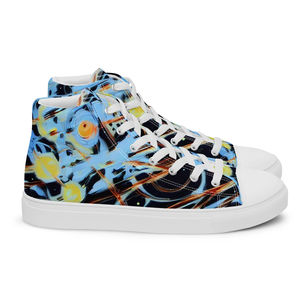 Nova Mosaic on Women's High Top Canvas Shoes — Right