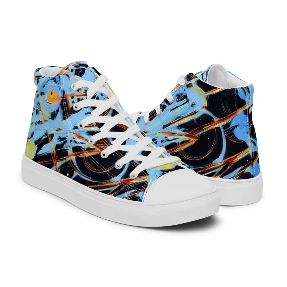 Nova Mosaic on Women's High Top Canvas Shoes — Right