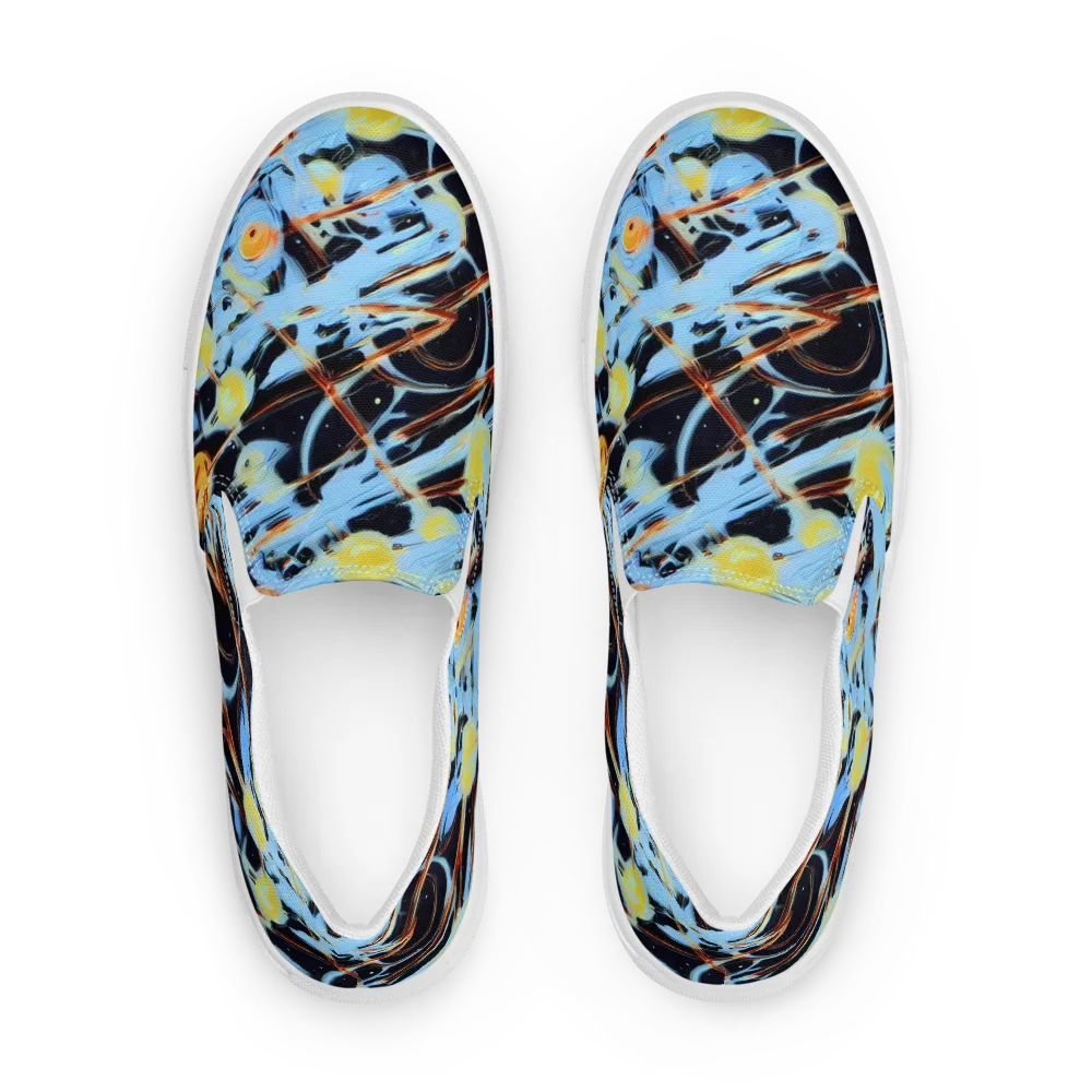 Nova Mosaic on Men's Slip-On Canvas Shoes — Front