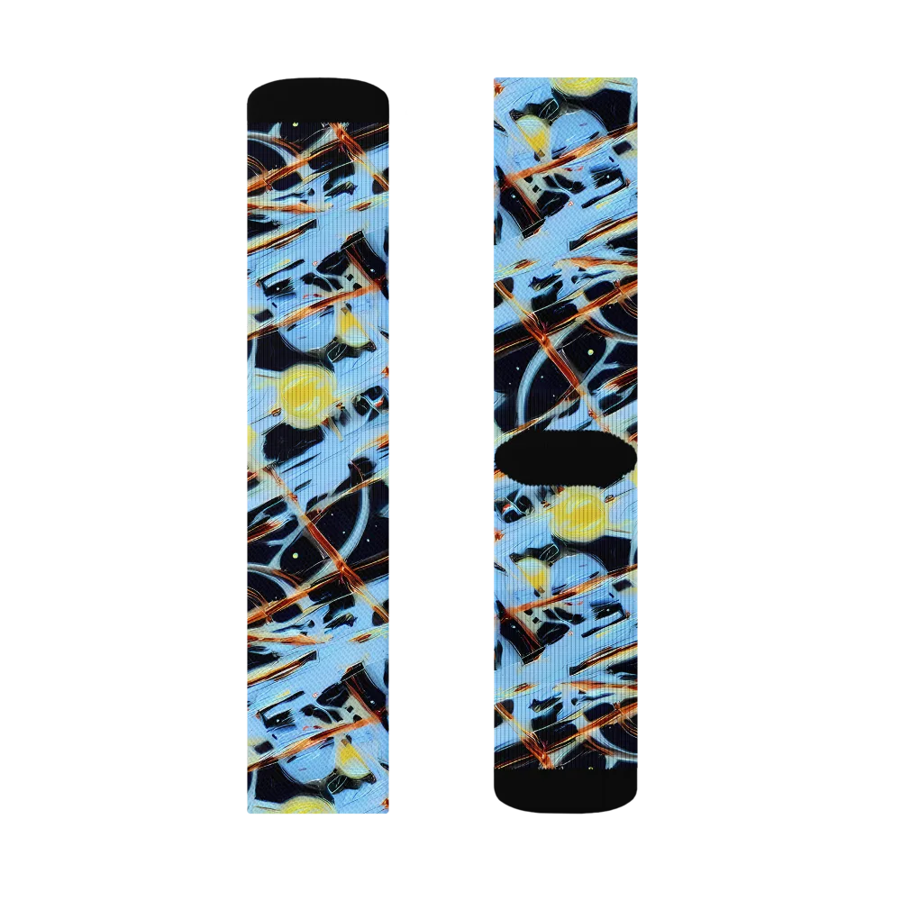 Nova Mosaic on Socks — Left Sock