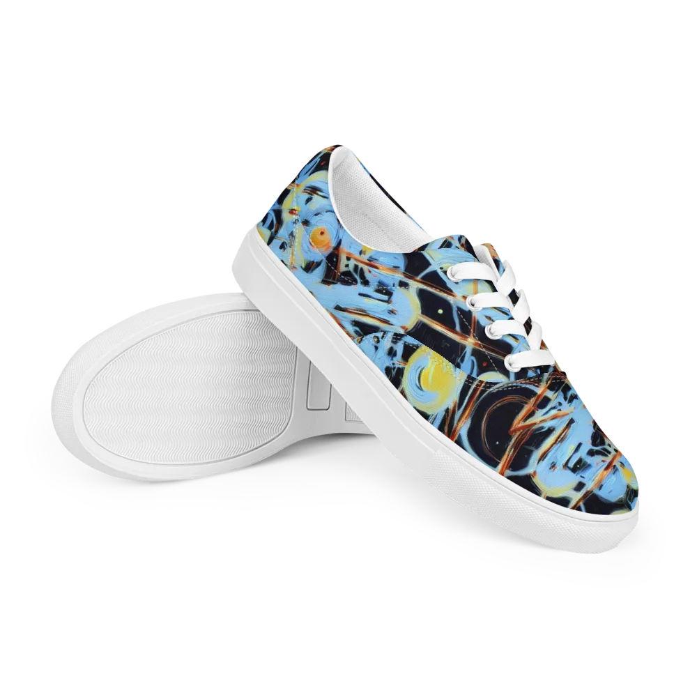 Nova Mosaic on Men's Lace-Up Canvas Shoes — Right Front