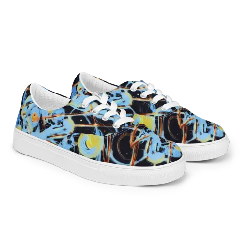 Nova Mosaic on a Men's Lace-Up Canvas Shoes