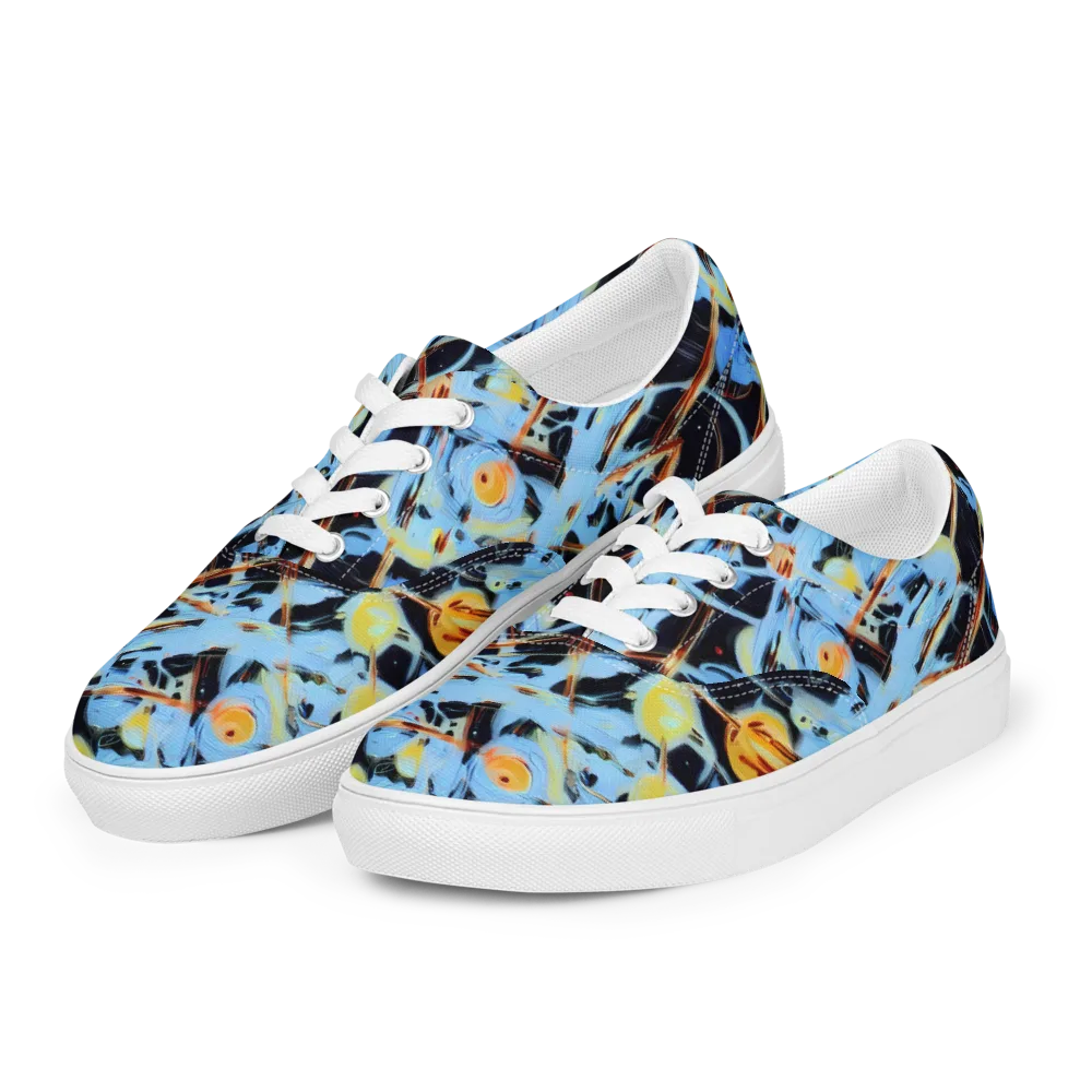 Nova Mosaic on Men's Lace-Up Canvas Shoes — Left Front