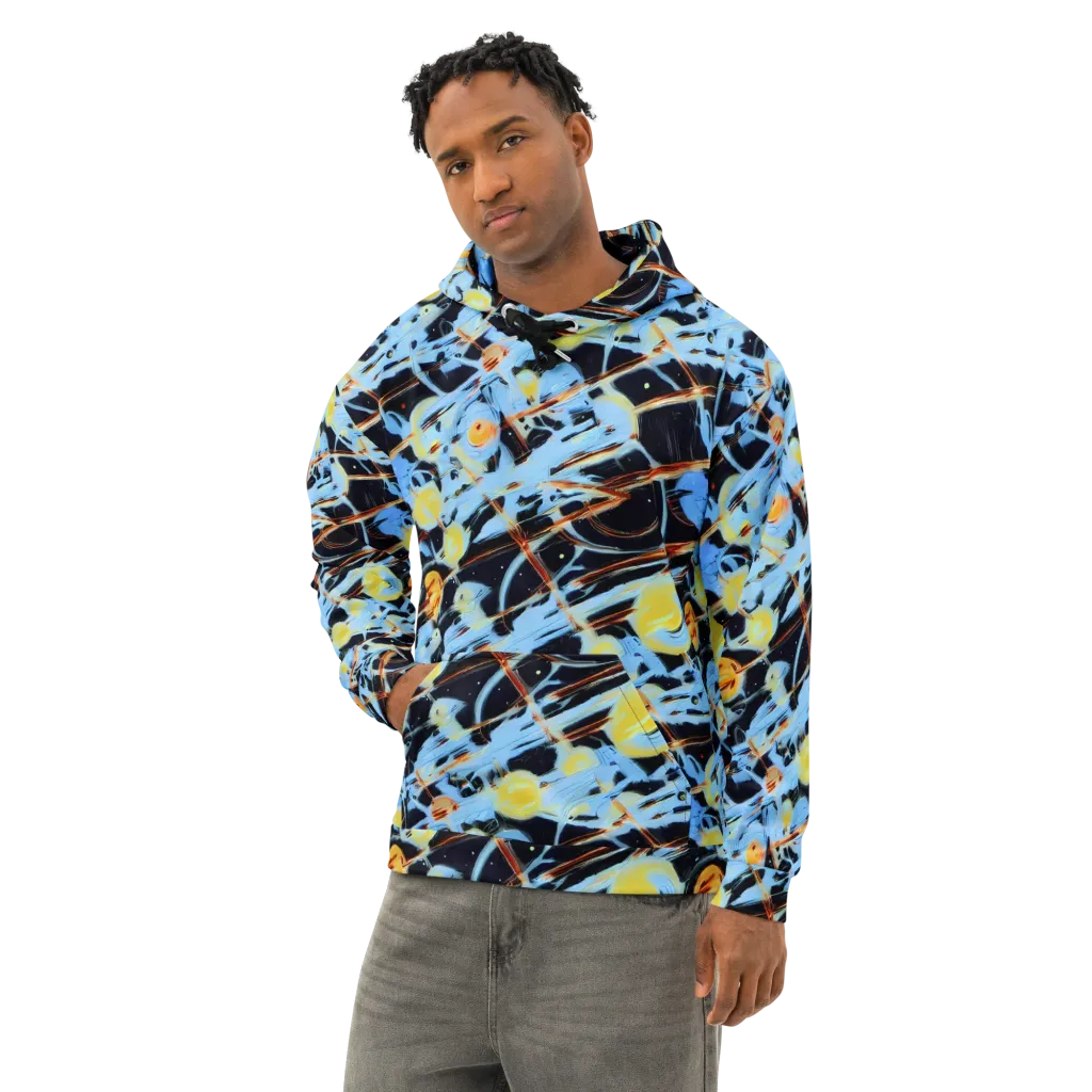 Nova Mosaic on Cotton Hoodie — Left Front