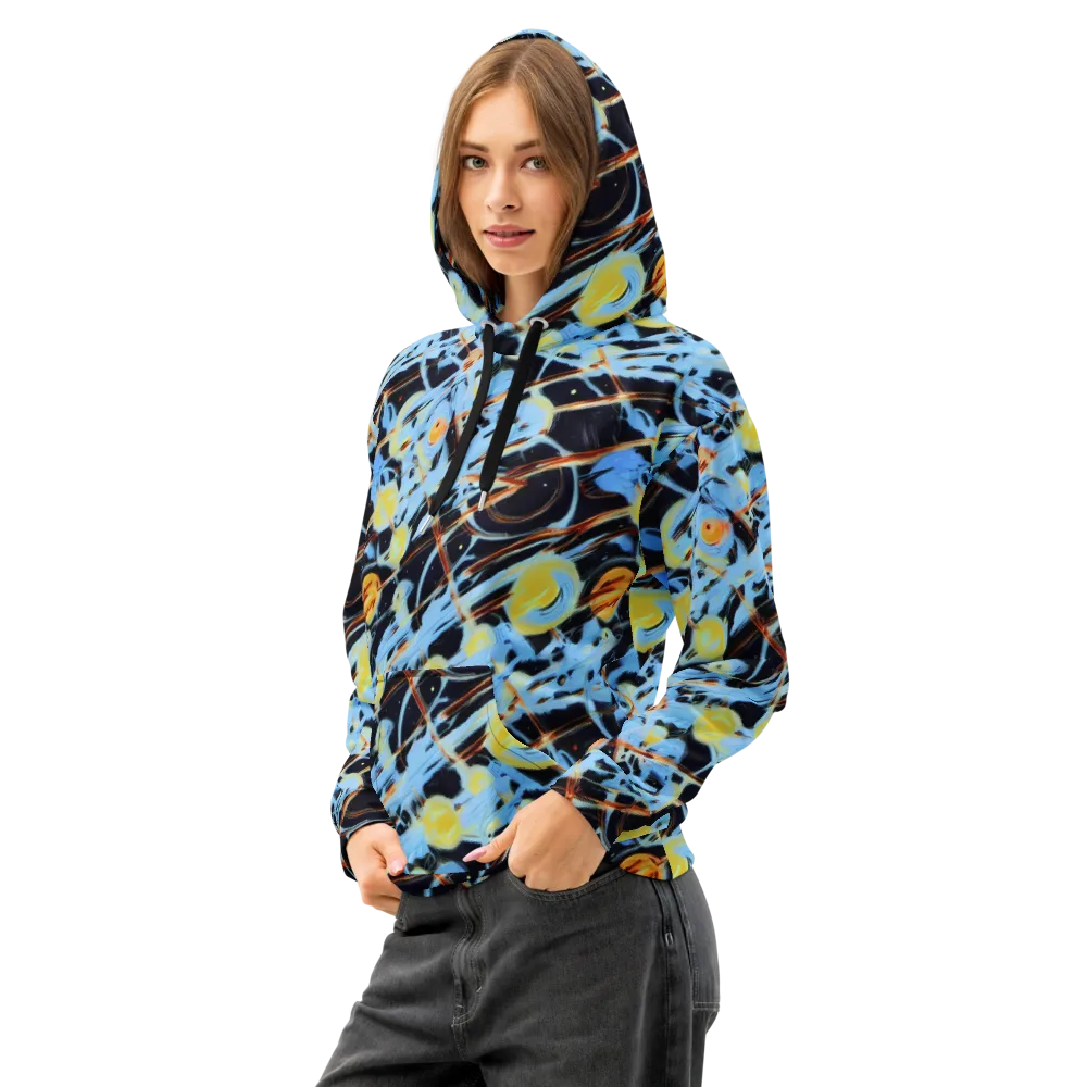 Nova Mosaic on Cotton Hoodie — Left Front