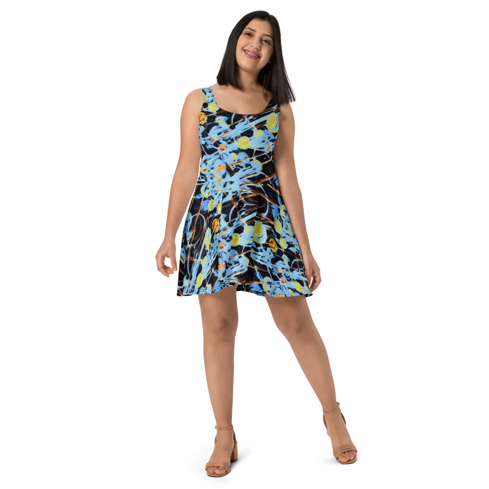 Nova Mosaic on Skater Dress — Front