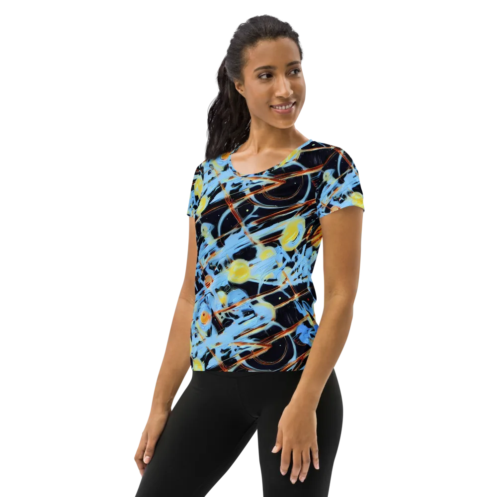 Nova Mosaic on Women's Athletic T-Shirt — Left