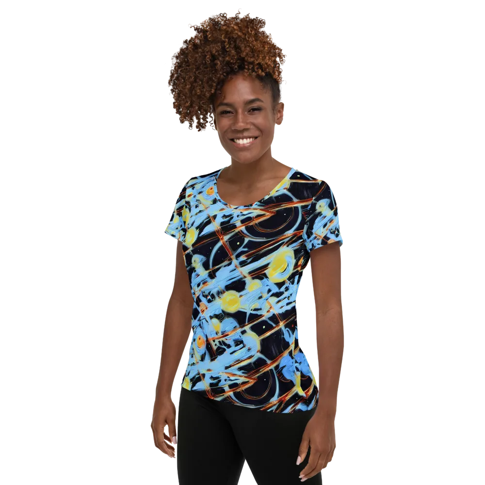 Nova Mosaic on Women's Athletic T-Shirt — Left