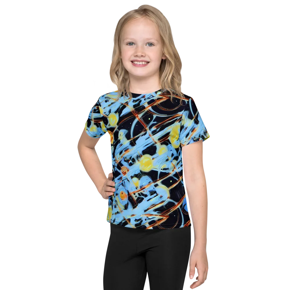 Nova Mosaic on Kids Crew Neck T-Shirt — Front