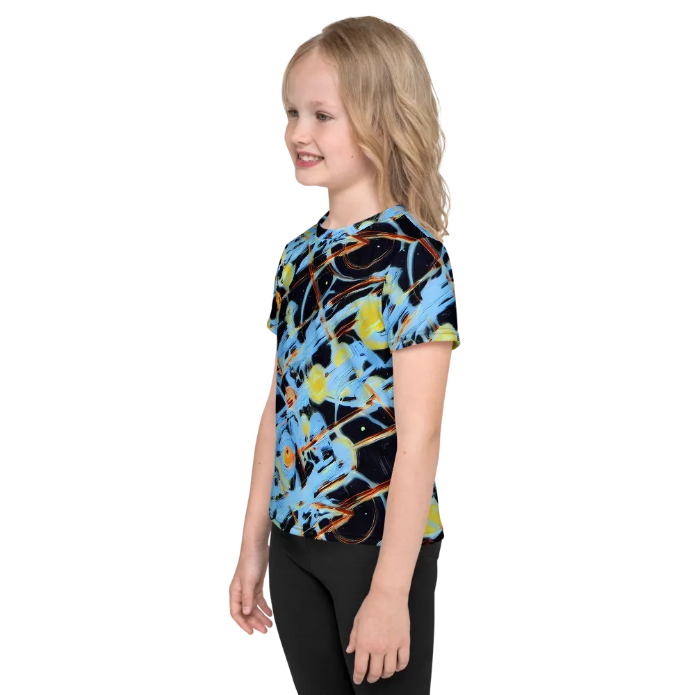 Nova Mosaic on Kids Crew Neck T-Shirt — Left